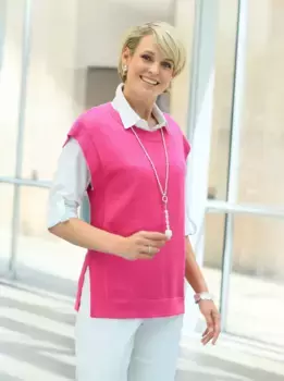 Жилет-свитер Classic Basics "жилет-свитер", фуксия