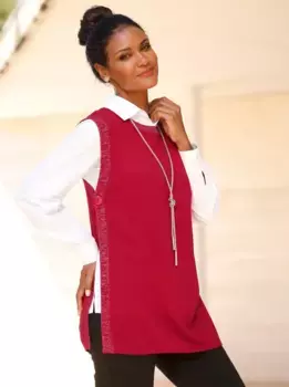 Жилет-свитер Classic Basics "жилет-свитер", красный