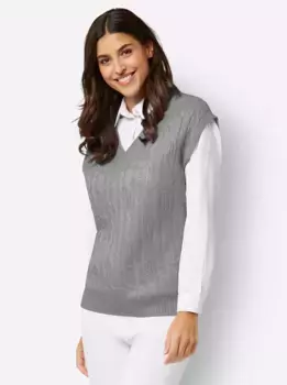 Жилет-свитер Classic Basics "жилет-свитер", серый