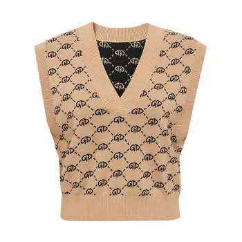 Жилет-свитер Deep Breath с узором, розовый