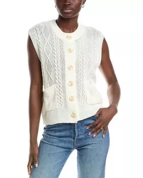 Жилет-свитер Gracia Cable, белый