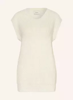 Жилет-свитер из альпаки с пайетками MORE, кремовый