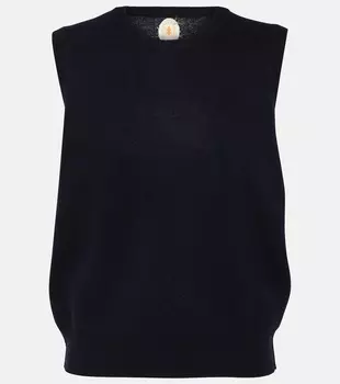 Жилет-свитер из шерсти и кашемира Jardin Des Orangers, синий