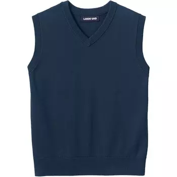 Жилет-свитер школьной формы Lands' End для детей 4–20 лет, цвет Classic Navy