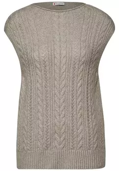 Жилет-свитер STREET ONE Sweater, бежевый