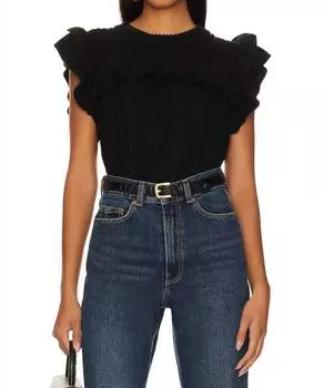 Жилет-свитер Zofia черного цвета Cleobella