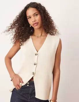 Жилет свободного кроя ASOS DESIGN в стиле колорблок