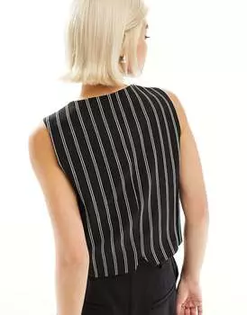 Жилет свободного кроя ASOS в черную полоску