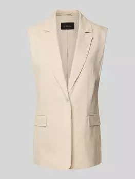 Жилет свободного кроя из смеси хлопка и льна s.Oliver BLACK LABEL, песочный