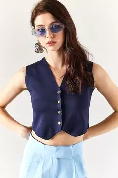 Жилет - Темно-синий - Базовый Olalook