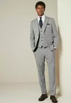 Жилет TEXTURED REGULAR FIT Next, серый