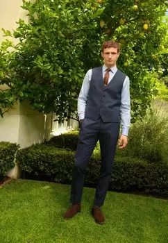 Жилет TEXTURED REGULAR FIT Next, синий