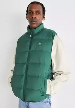 Жилет Tommy Jeans СВЕТЛЫЙ ЖИЛЕТ УНИСЕКС, темно-зеленый