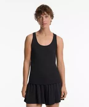 Жилет-топ из смесового модала Oysho, черный