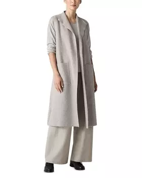 Жилет-топпер с шалевым воротником Eileen Fisher, коричневый/бежевый