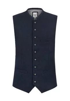 Жилет традиционный "Девито", планка на пуговицах, карманы на окантовке, мужской STOCKERPOINT, синий
