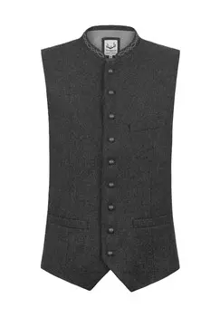 Жилет традиционный "Девито", планка на пуговицах, карманы на окантовке, мужской STOCKERPOINT, серый