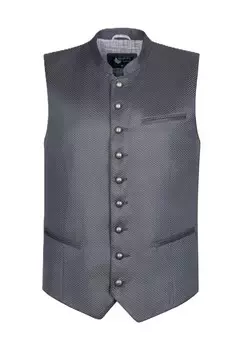 Жилет традиционный, воротник стойка, нагрудный карман, мужской Alpenfeeling, серый