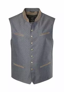 Жилет TRADITIONAL COSTUME EMBROIDERED STAND-UP COLLAR JP1880, темно-синий