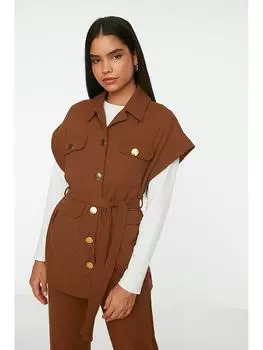 Жилет trendyol, коричневый