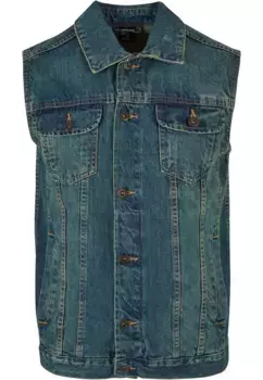 Жилет трикотажный URBAN CLASSICS " Urban Classics Men's Denim Vest" (1 шт.), голубой