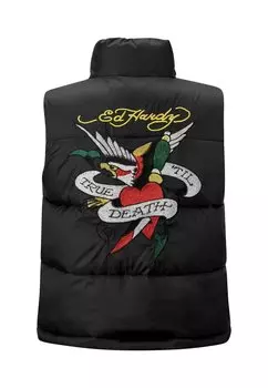 Жилет TRUE TIL DEATH PUFFER Ed Hardy, черный