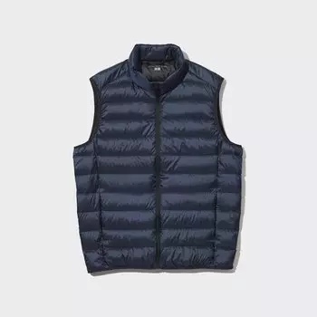 Жилет Uniqlo мужской пуховый стёганый, темно-синий