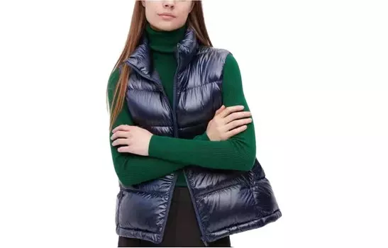 Жилет Uniqlo Ultra Light Down Shiny Puffer Vest, 69 темно-синий