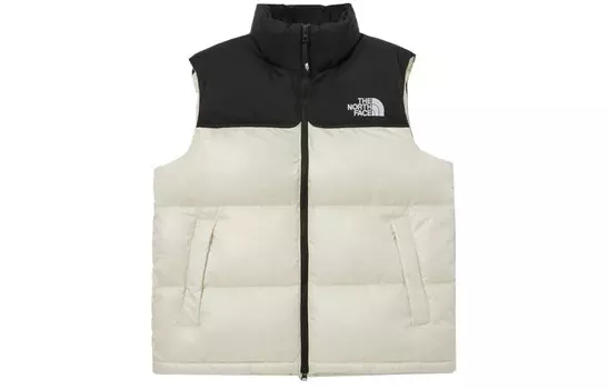 Жилет унисекс кремово-белый The North Face, кремовый/белый