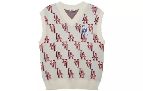 Жилет унисекс кремовый Mlb