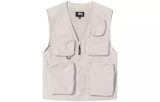 Жилет унисекс Off White Stussy, кремовый