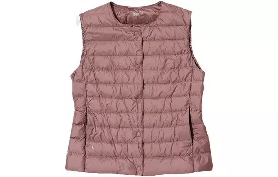 Жилет унисекс персиково-розовый Uniqlo, розовый