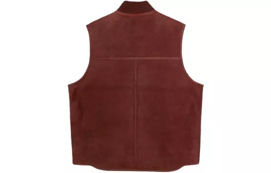 Жилет унисекс темно-коричневый Stussy, коричневый