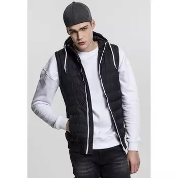 Жилет Urban Classics Bubble Hooded, черный