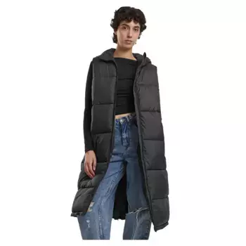 Жилет Urban Classics Long Hooded Puffer, черный