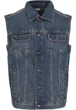 Жилет Urban Classics Vest, синий деним