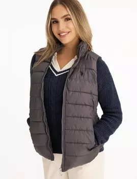 Жилет утепленный U.S. Polo Assn. Cozy Fur Lined, серый