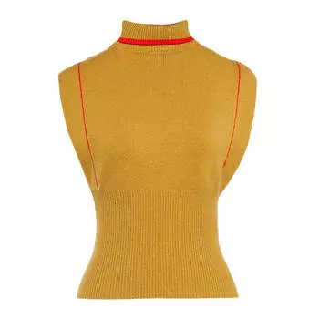 Жилет Victoria Beckham Cashmere, желто-коричневый