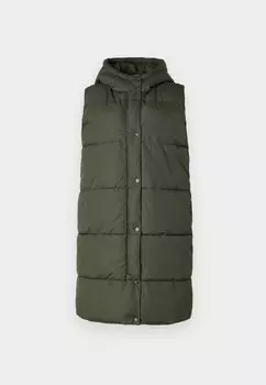 Жилет VIMARIA LONG PUFFER VEST VILA, темно-зеленый