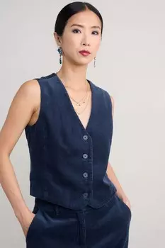 Жилет в горошек из 100% хлопка Seasalt Cornwall, синий