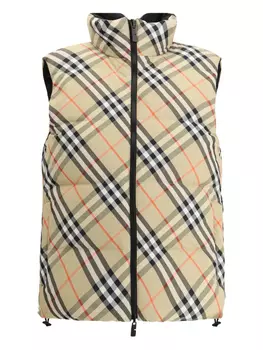 Жилет в клетку Burberry, черный