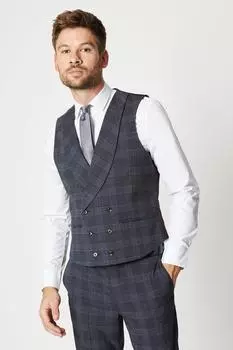 Жилет в клетку ретро Burton, красный