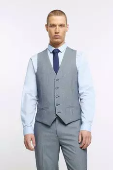 Жилет в ломаную клетку River Island, синий