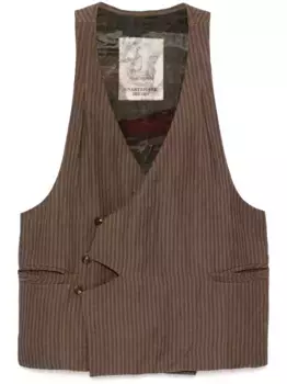 Жилет в полоску Ziggy Chen, зеленый