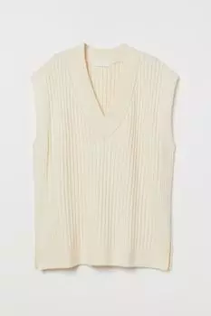 Жилет в рубчик H&amp;M, сливочный