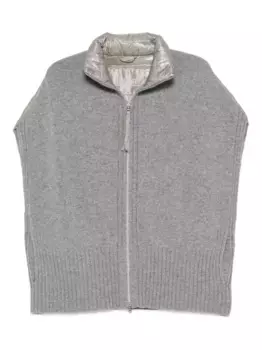 Жилет в рубчик Herno, серый