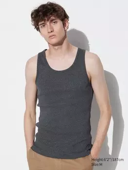 Жилет в рубчик сухого цвета Uniqlo, серый