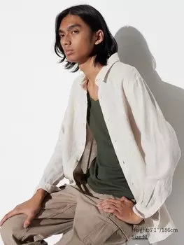 Жилет в рубчик сухого цвета Uniqlo, зеленый