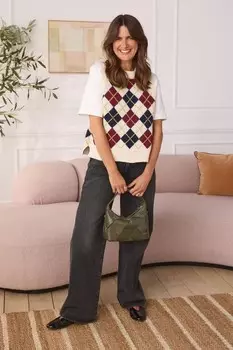 Жилет в стиле колледжа с узором «аргайл» Levi'S, белый