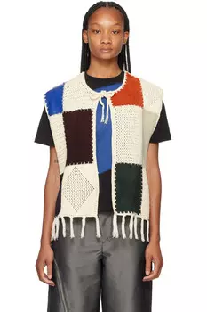 Жилет в стиле пэчворк Ader Error, цвет ivory